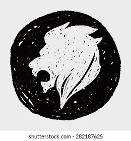 royal lion doodle