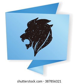 royal lion doodle