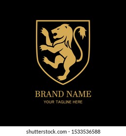 Royal lion logo design template