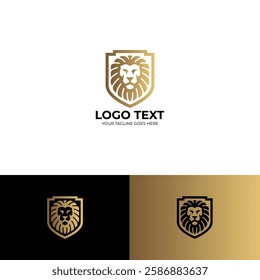 Royal lion logo vector design template