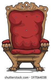 Royal lion throne, vector illustration