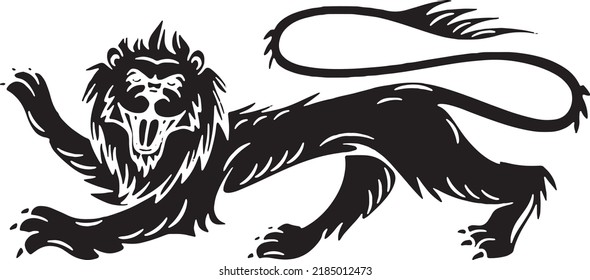 Royal Lion Vector Illustration Vector Resizable Stock Vector (Royalty ...