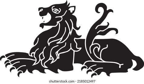 Royal Lion Vector Illustration Vector Resizable Stock Vector (Royalty ...