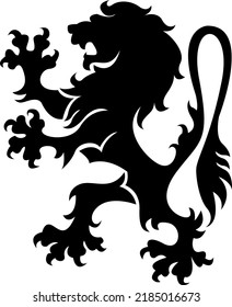 Royal lion vector illustration. Vector resizable Royal lion, family crest object, ideal for overlay and logo Royal lion  illustration.