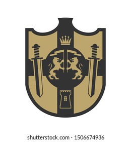Royal Lions shield design, abstract vector illustrationn, abstract vector illustration
