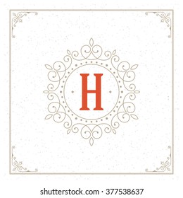 Royal Logo Design Template. Flourishes Calligraphic Elegant Ornament lines. Luxury Logo, Crest Logo, Ornament Logo, Vintage logo, Vector Design, Logo Design, Boutique Logo, Monogram, Vector Decoration