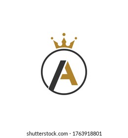 A royal Logo Design Template Vector monogram. Modern letters A.