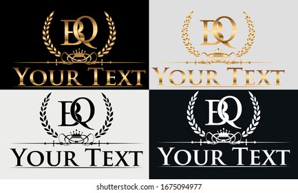 Diseño del logotipo real con correa e iniciales