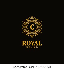 Royal logo letter C, design inspiration vector template for any purpose logo