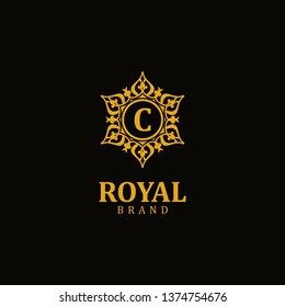 Royal logo letter C, design inspiration vector template for any purpose logo