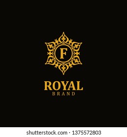 Royal logo letter F, design inspiration vector template for any purpose logo