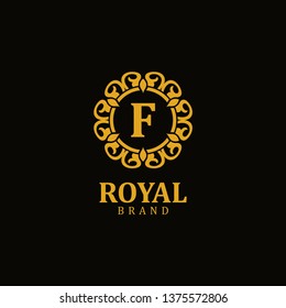 Royal logo letter F, design inspiration vector template for any purpose logo