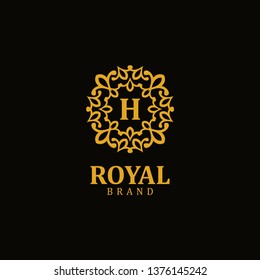Royal logo letter H, design inspiration vector template for any purpose logo