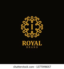 Royal logo letter I, design inspiration vector template for any purpose logo