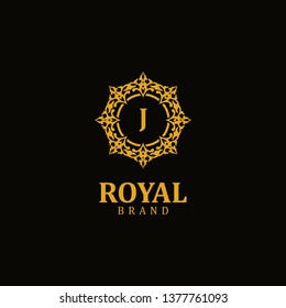 Royal logo letter J, design inspiration vector template for any purpose logo