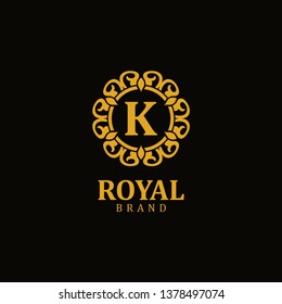 Royal logo letter K, design inspiration vector template for any purpose logo