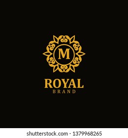 Royal logo letter M, design inspiration vector template for any purpose logo