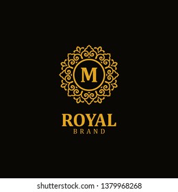 Royal logo letter M, design inspiration vector template for any purpose logo
