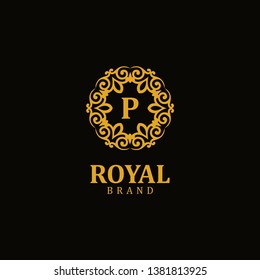 Royal logo letter P, design inspiration vector template for any purpose logo