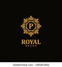 Royal logo letter P, design inspiration vector template for any purpose logo