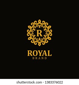 Royal logo letter R, design inspiration vector template for any purpose logo