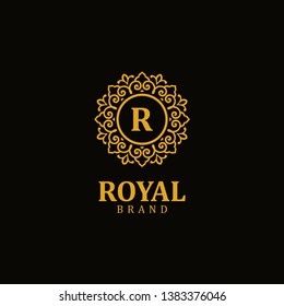Royal logo letter R, design inspiration vector template for any purpose logo