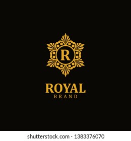 Royal logo letter R, design inspiration vector template for any purpose logo