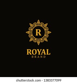 Royal logo letter R, design inspiration vector template for any purpose logo