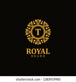 Royal logo letter T, design inspiration vector template for any purpose logo