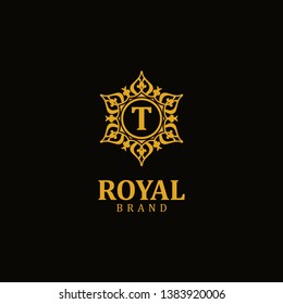 Royal logo letter T, design inspiration vector template for any purpose logo