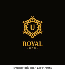Royal logo letter U, design inspiration vector template for any purpose logo