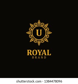 Royal logo letter U, design inspiration vector template for any purpose logo