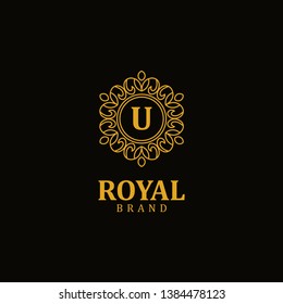 Royal logo letter U, design inspiration vector template for any purpose logo