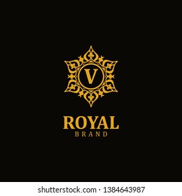 Royal logo letter V, design inspiration vector template for any purpose logo