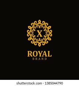 Royal logo letter X, design inspiration vector template for any purpose logo