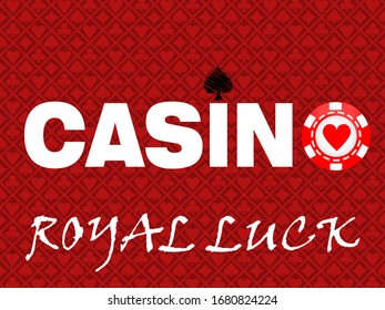 Royal luck on red background vector illustration