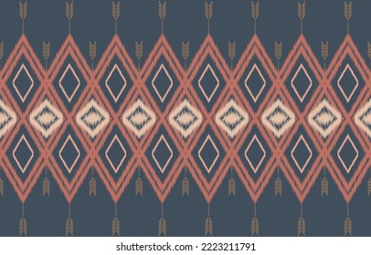 Royal luxurious ancient Ikat patterns. Geometric ethnic tribal vintage retro style. Fabric textile ikat seamless pattern. Indian African Asian navajo Aztec ikat print vector abstract background.