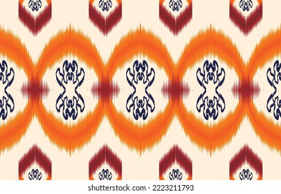 Royal luxurious ancient Ikat patterns. Geometric ethnic tribal vintage retro style. Fabric textile ikat seamless pattern. Indian African Asian navajo Aztec ikat print vector abstract background.