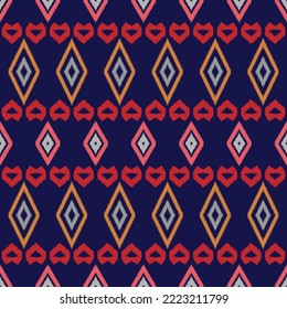 Royal luxurious ancient Ikat patterns. Geometric ethnic tribal vintage retro style. Fabric textile ikat seamless pattern. Indian African Asian navajo Aztec ikat print vector abstract background.