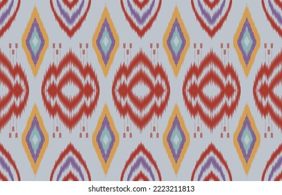 Royal luxurious ancient Ikat patterns. Geometric ethnic tribal vintage retro style. Fabric textile ikat seamless pattern. Indian African Asian navajo Aztec ikat print vector abstract background.