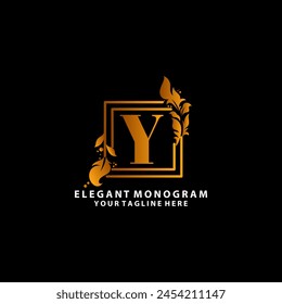 Royal luxurious minimalist elegant sophisticated Initial Y