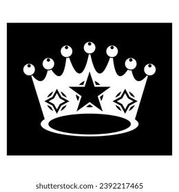 Royal luxury crown abstract logo.Crown with monogram, with elegant and minimalist lines isolated on the background.