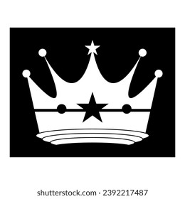 Royal luxury crown abstract logo.Crown with monogram, with elegant and minimalist lines isolated on the background.