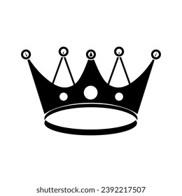 Royal luxury crown abstract logo.Crown with monogram, with elegant and minimalist lines isolated on the background.