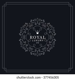 Royal luxury emblem template. 