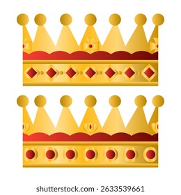 Royal Luxury Gold Crown Vector. Elegant Crown Icon. Symbol of Authority and Power.