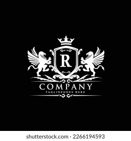 Royal Luxury Griffin Heraldic Logos