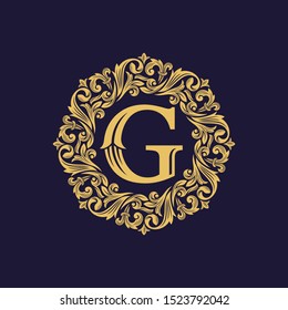 Royal Luxury Heraldic Crest Logo Design Concept Vector Template