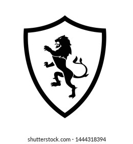 Royal Luxury Herldic Lion Logo Shilouet