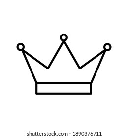 royal luxury king icon line style vector  element 